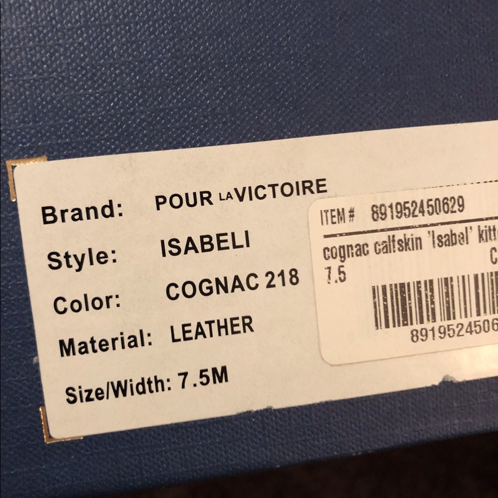 Pour La Victoire boots Sz 7.5 Cognac - Picture 9 of 9